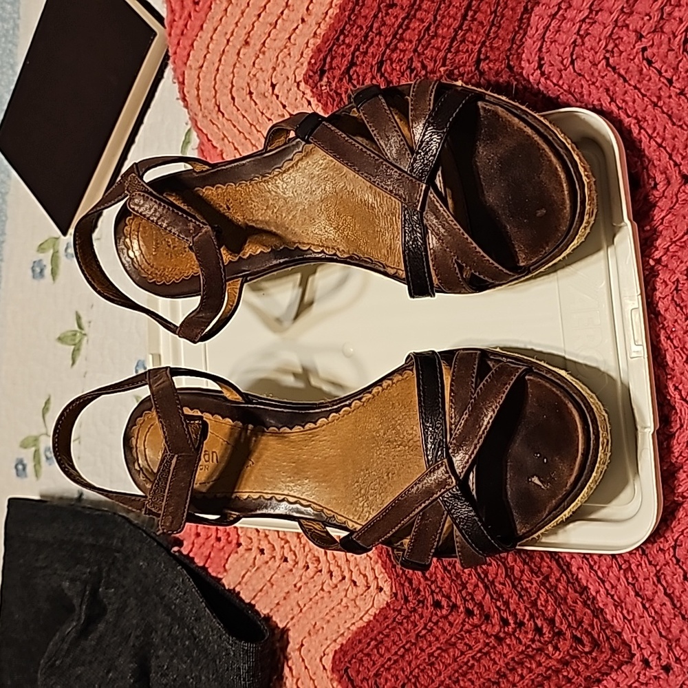 Clark's Artisan wedge leather sandals